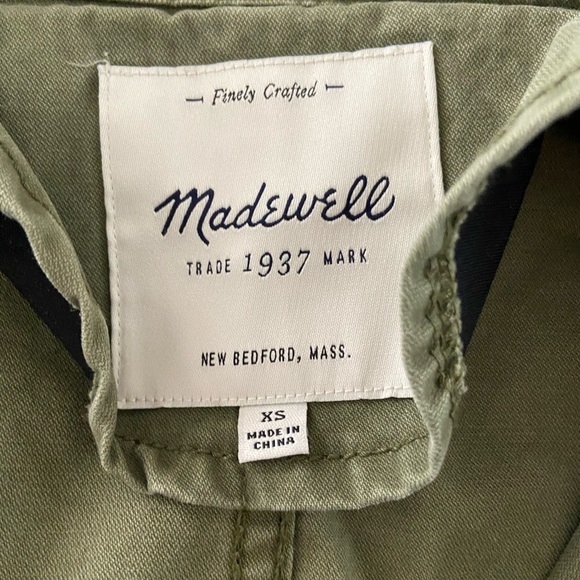 MADEWELL UTILITY OLIVE JACKET IN SIZE XS - Picture 3 of 4